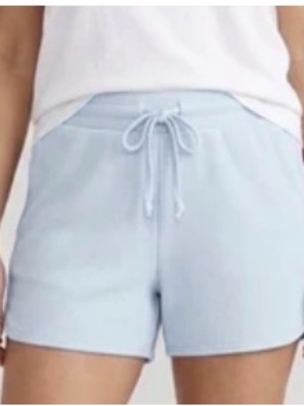 WEST LOOP Drawstring Waist Tag Free Lounge Shorts, Women’s L/XL, Icy Blue